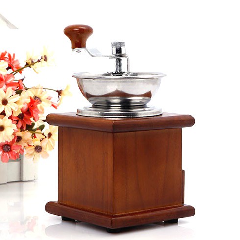 Cối xay tiêu, cà phê đa năng cao cấp bằng gỗ xoan đào loại lớn - BX0451