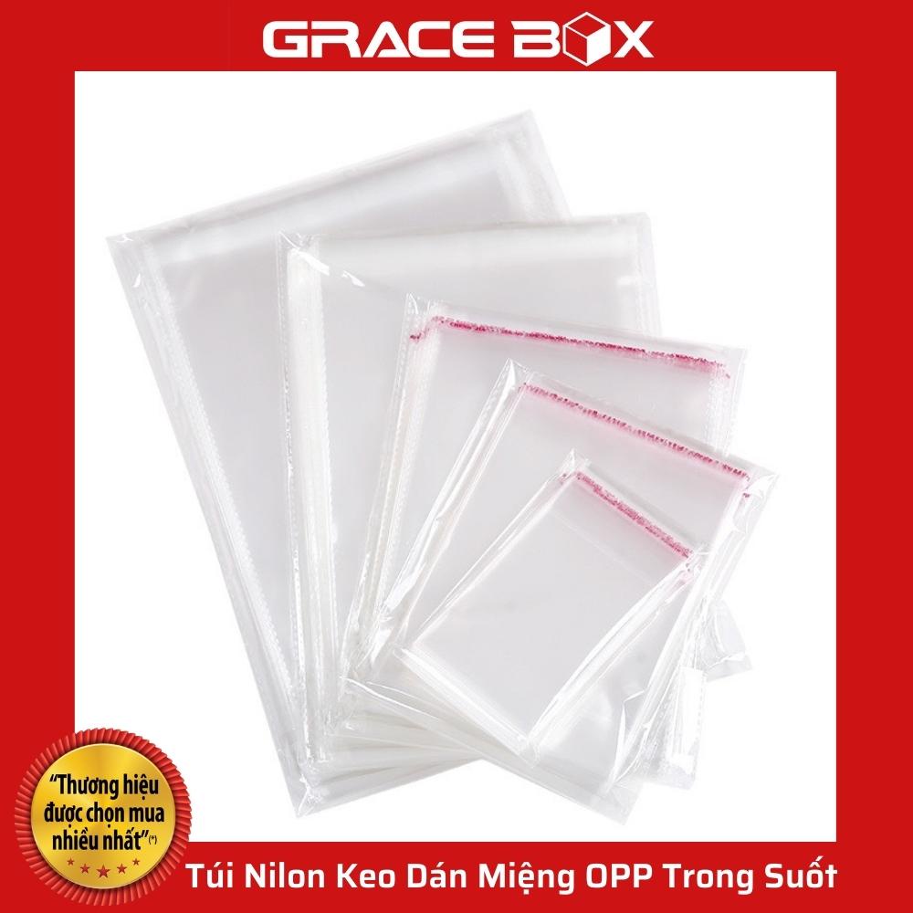 {Giá Sỉ} Túi Nilon Keo Dán Miệng OPP Trong Suốt (Bao Kiếng) Đóng Gói, Đựng Phụ Kiện, Quần Áo - Siêu Thị Bao Bì Grace Box