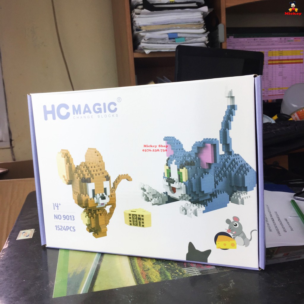 Bộ xếp hình Lego Tom và Jerry  HC MAGIC 9013 đồ chơi trẻ em nanoblock Đồ chơi lắp ráp lego cho bé