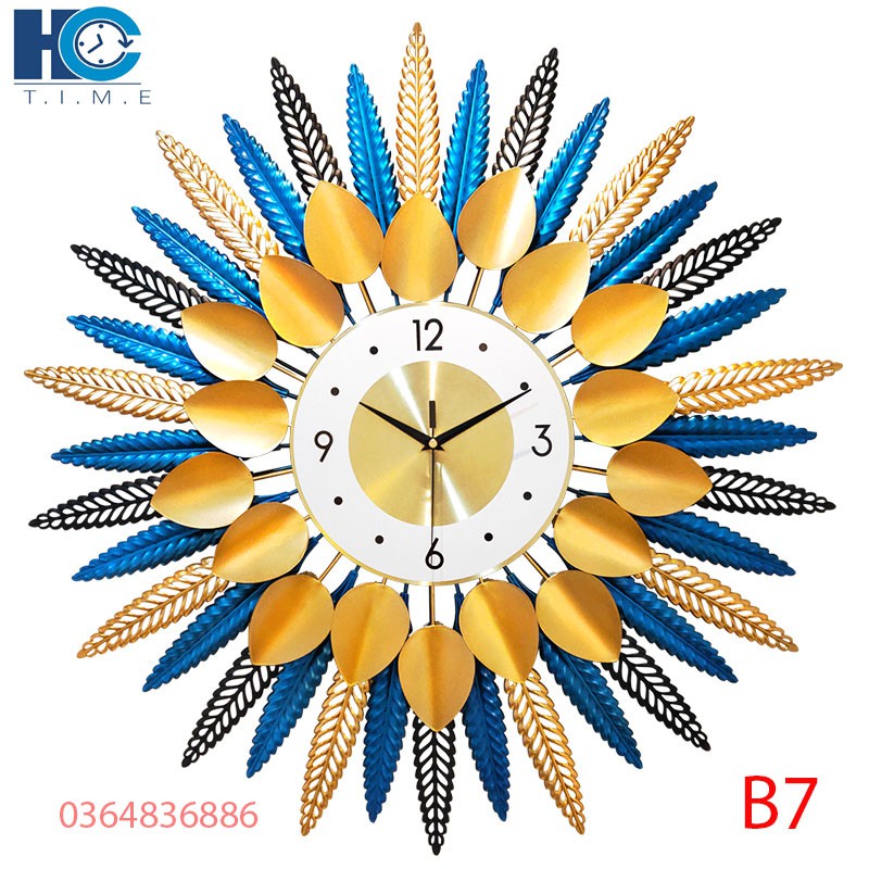 Đồng hồ treo tường trang trí decor B7 kích thước 70x70 cm