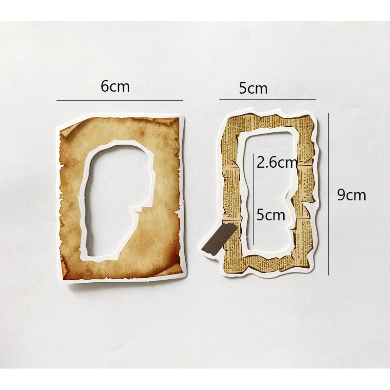 Set sticker khung ảnh retro trang trí planner