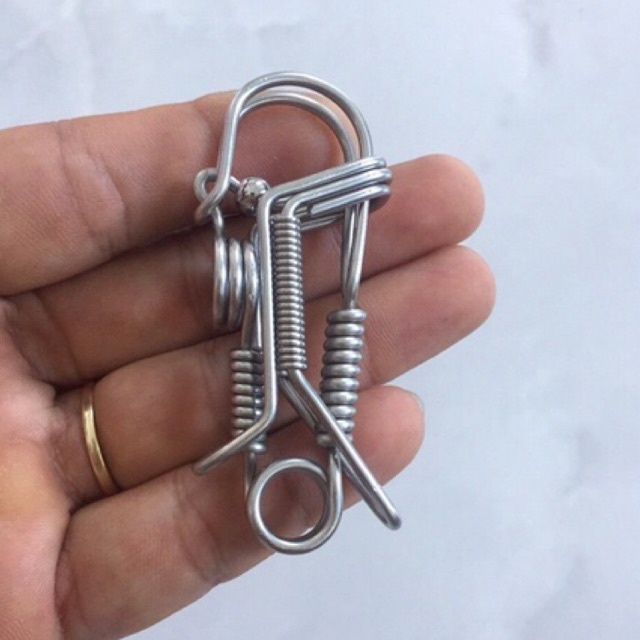 Móc Khóa Inox Uốn Hình Chú Dế