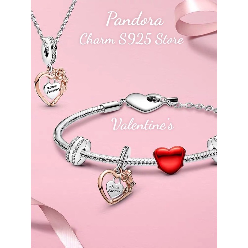 charm pan tim đỏ bộ sưu tập hè 2021 bạc s925 cao cấp