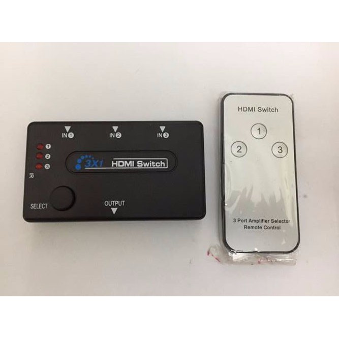 Bộ gộp HDMI 3 IN 1 OUT có remote