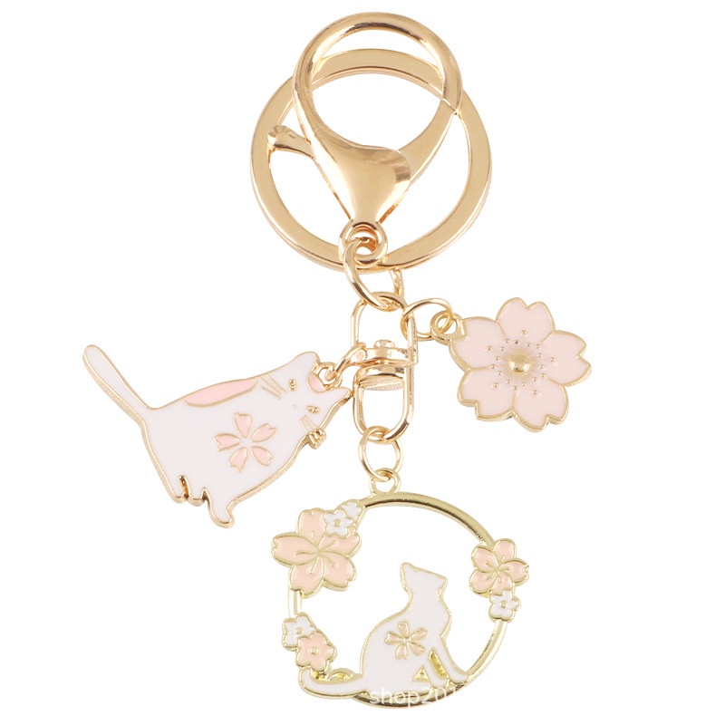 Móc Khóa Hình Thỏ Mèo Dễ Thương Bằng Hợp Kim