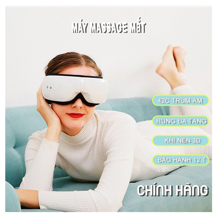 MÁY MASSAGE MẮT ED-1108 Công Nghệ Áp Suất Túi Khí Kèm Nhiệt, Ấn Huyệt, Mát Xa Mắt BẢO HÀNH 12 THÁNG