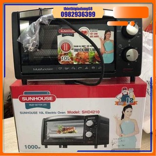 Lò Nướng Mini Sun.house Nướng Banh Mi - Lò Nướng Điện Nướng Bánh 10L Sun.house