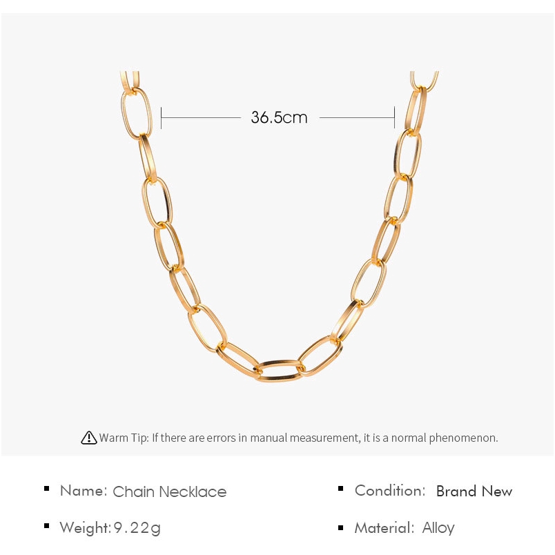 Fashion Thick Chain Necklace Female Personality Wild Punk Style Short Simple Clavicle Chain