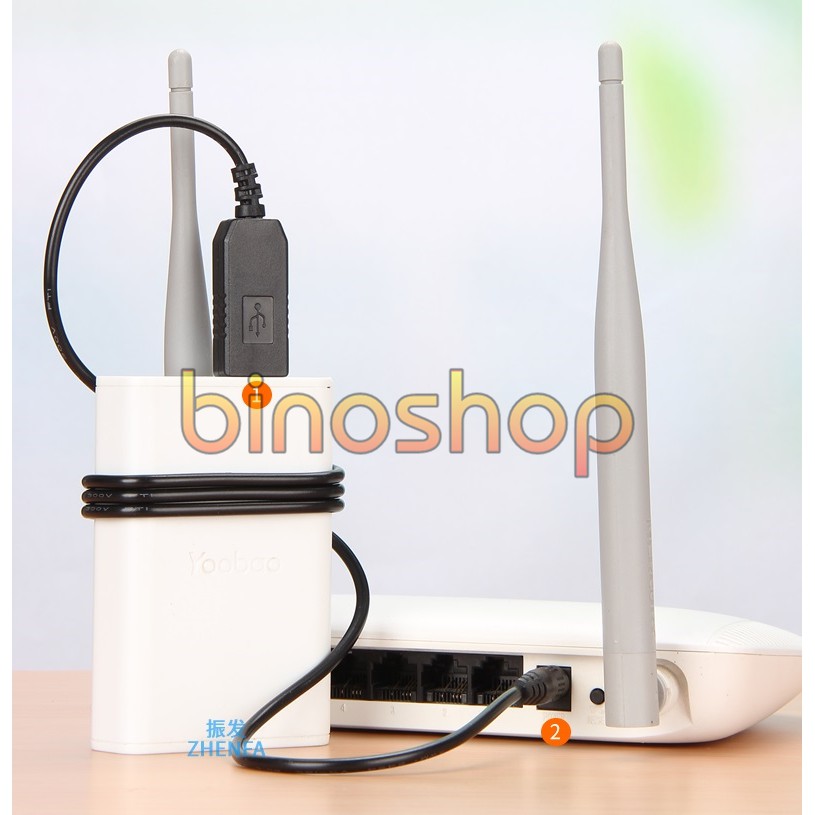 Cáp chuyển đổi điện áp từ cổng USB 5V sang 9V/12V cho Modem/Router WiFi