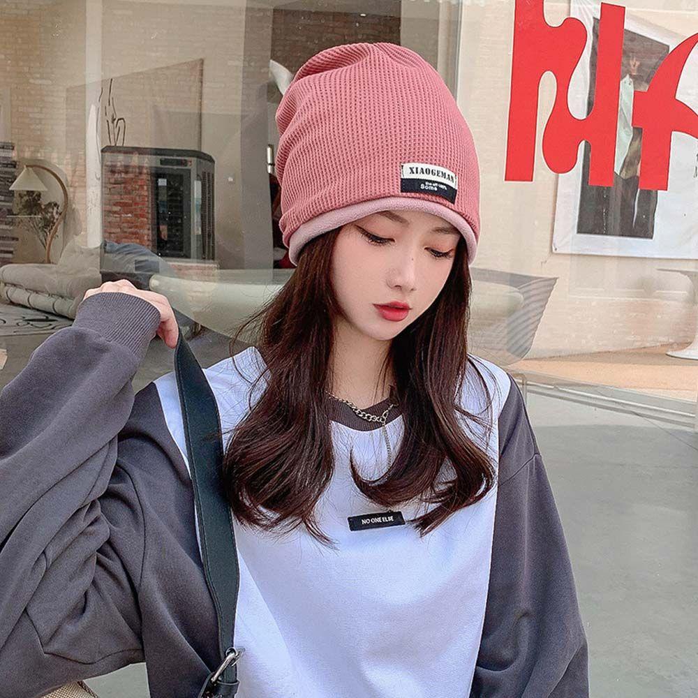 Mũ beanie Trùm Đầu Màu Sắc Đơn Giản Thanh Lịch Cho Nữ