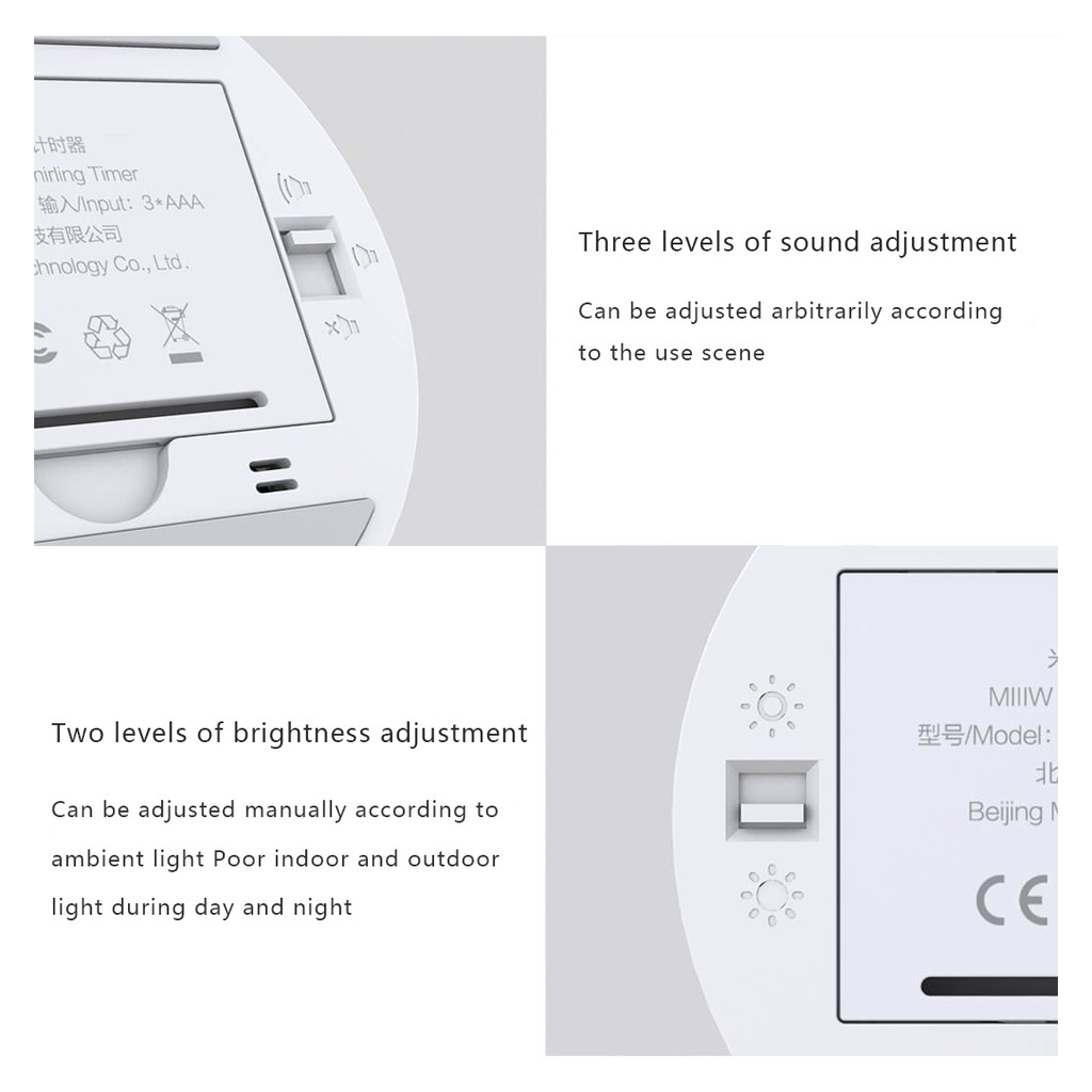 Xiaomi Youpin Đồng Hồ Báo Thức   NK5260 Màn Hình Điện Tử LED Dạng Xoay Có Thể Hẹn Giờ/Điều Chỉnh Độ Sáng