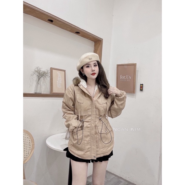 Áo khoác paka lót lông cao cấp