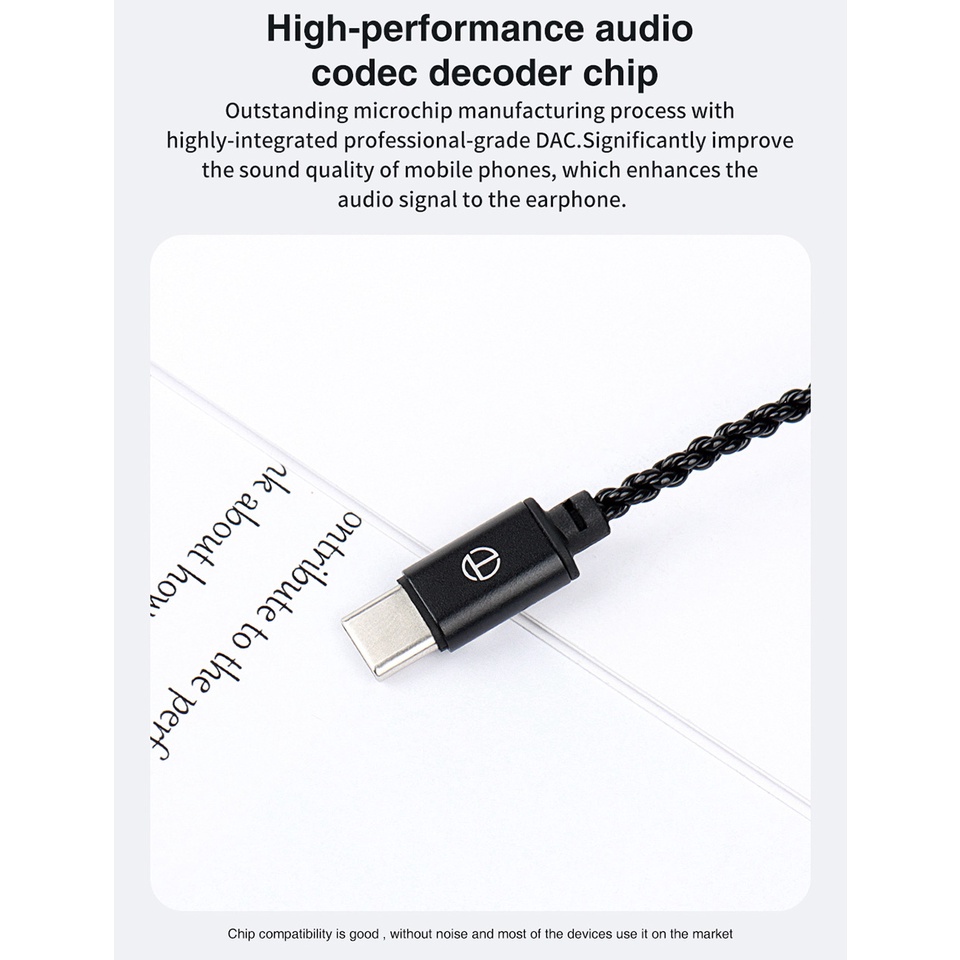 Dây cáp TRN A6 đầu Type C mạ bạc cho tai nghe TRN MT1 VX BA15 KZ ZS10/ZSX/ZSN PRO/ASX/C12 /C16/AS16/ZAX/EDX