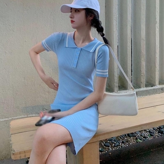 Đầm dệt kim eo cao thời trang dành cho nữ