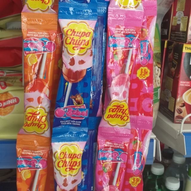 Kẹo mút chupa chups nhân thổi Big Babol