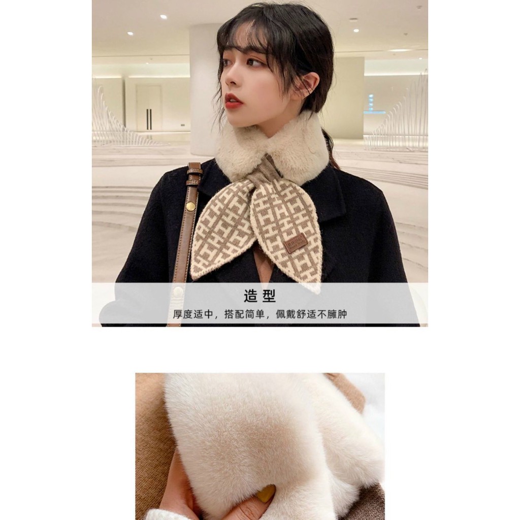 Khăn lông thỏ quàng cổ XUẤT HÀN