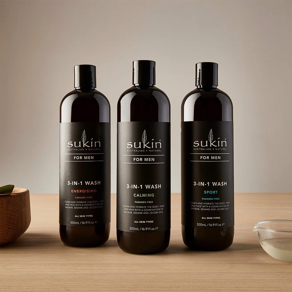 Sữa tắm Sukin 3 trong 1 Body Wash – 500ml ( Sữa tắm – Dầu gội – Sữa rửa mặt) – 3 mùi hương
