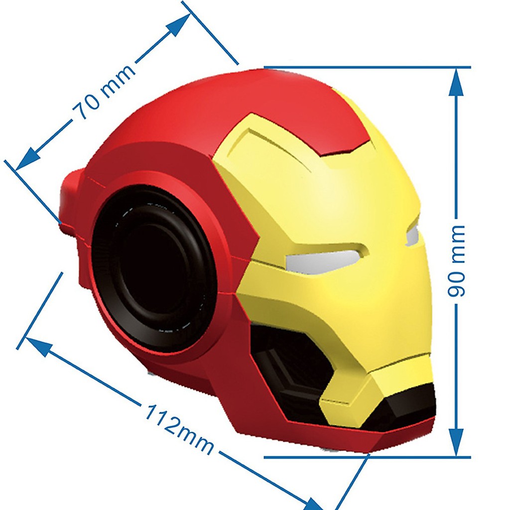 { BIG SALE } Loa Bluetooth Mini Thiết Kế Hình Siêu Anh Hùng Iron Man Âm Thanh Vòm 6D Chân Thực Đạt Chuẩn HD