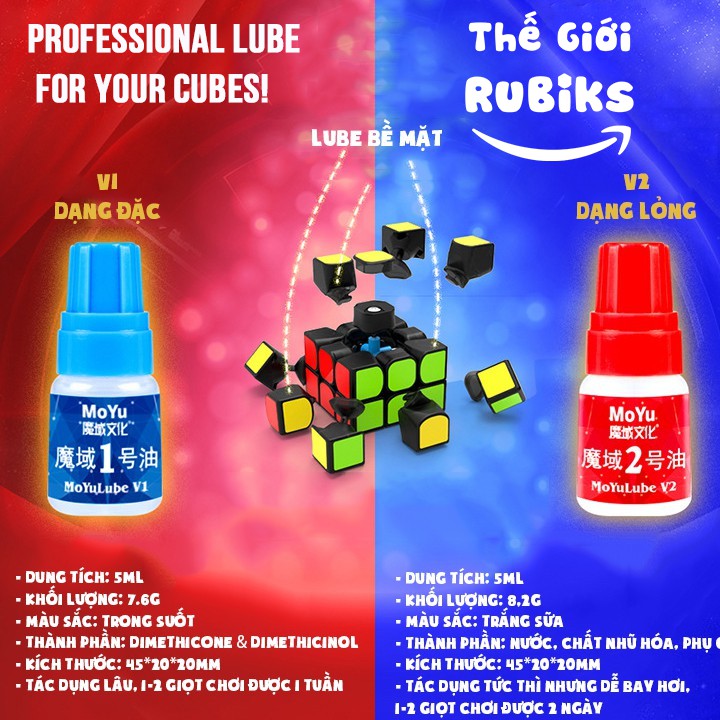 Moyu lube v1 v2 v3 dầu bôi trơn rubik dùng cho wrm 2021 maglev - ảnh sản phẩm 3