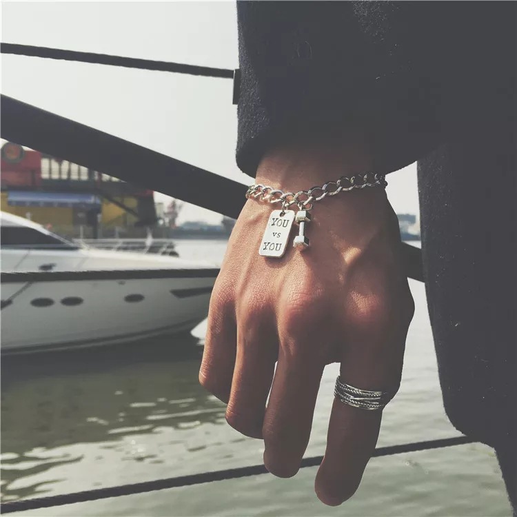 Unisex Choker Bracelet Pendant Long korean hiphop Couples Bracelet | BigBuy360 - bigbuy360.vn