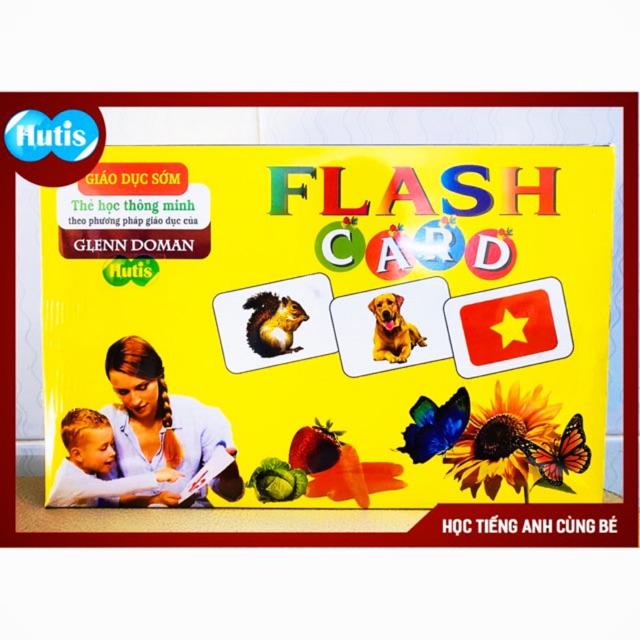 Bộ Thẻ Học Thông Minh 15 Chủ Đề loại to song ngữ tiếng Anh loại chuẩn Glenn Doman Flashcard cho bé từ 0-6 tuổi