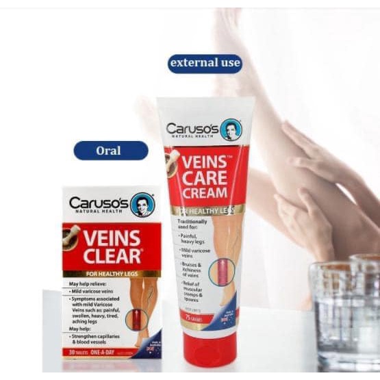 Kem suy giãn tĩnh mạch Carusos Veins Care Cream 75g của Úc | BigBuy360 - bigbuy360.vn
