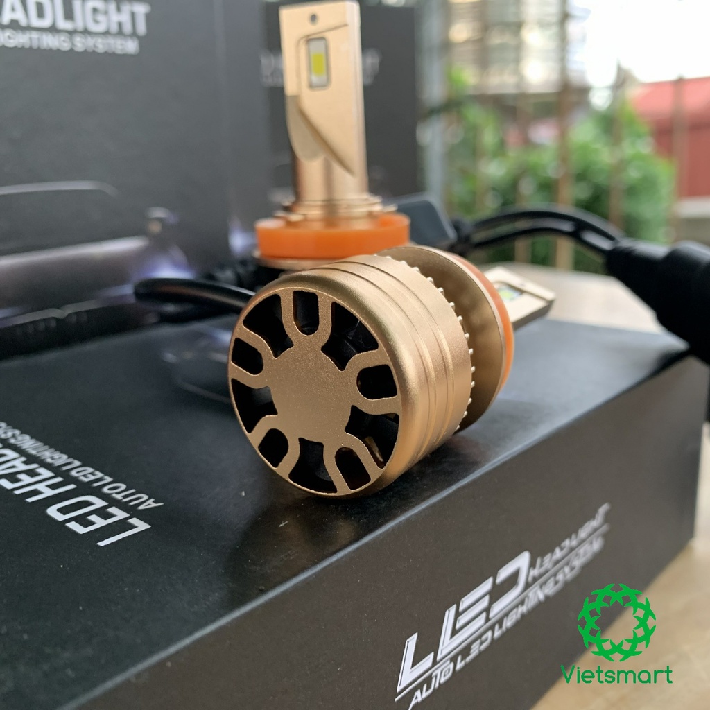 Đèn pha LED XM70 Gold 60W siêu sáng cho ô tô xe máy H1 H7 H8 H9 H11 HB3 9005 HB4 9006 H4