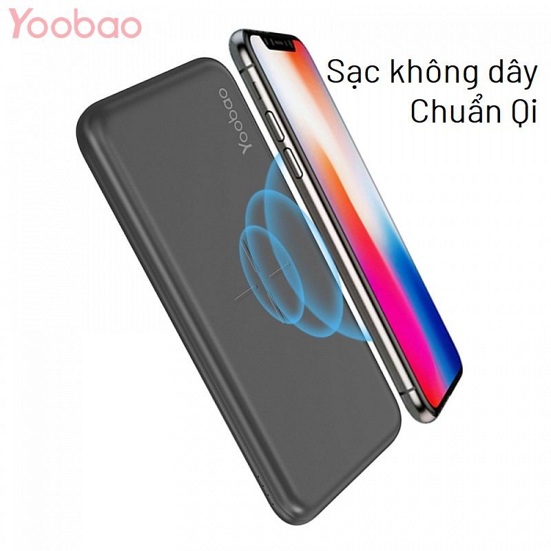 Sạc Dự Phòng Yoobao Sạc Không Dây Chuẩn Qi Dung Lượng 10000mAh - YOOBAO W10