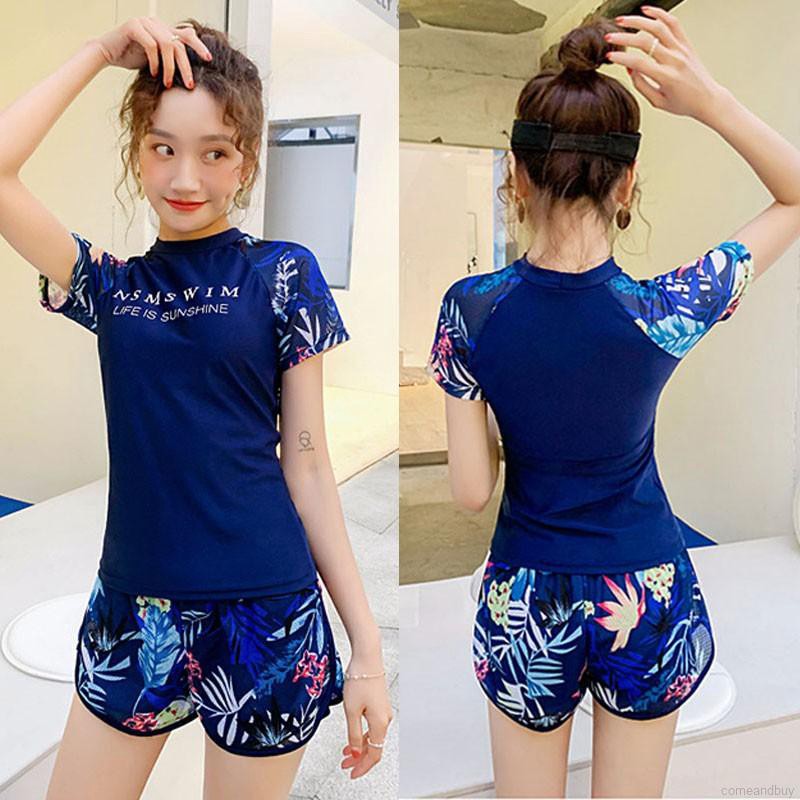 Bộ đồ bơi thể thao tay ngắn dáng ôm phong cách Hàn Quốc thời trang | BigBuy360 - bigbuy360.vn