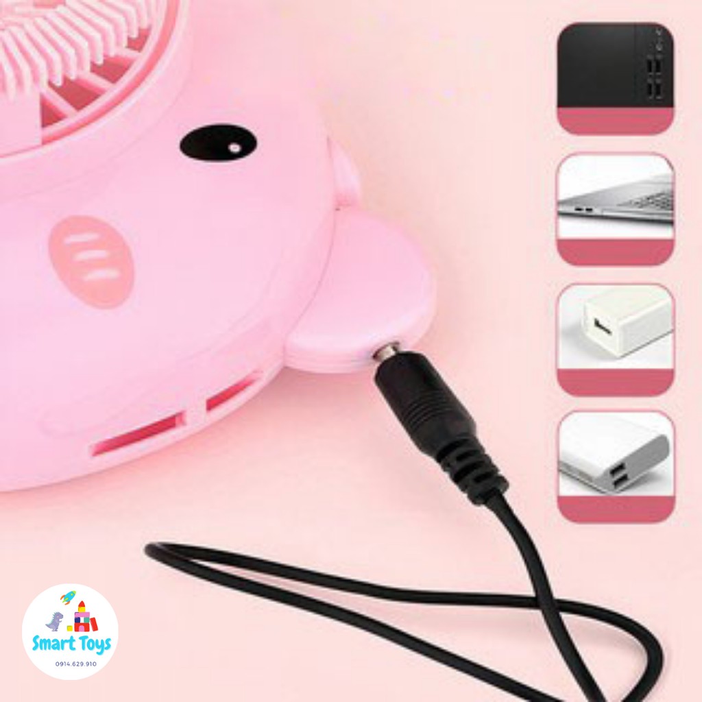 Máy ảnh thổi bong bóng Chú heo hồng cute cao cấp 2 trong 1 kèm sạc USB