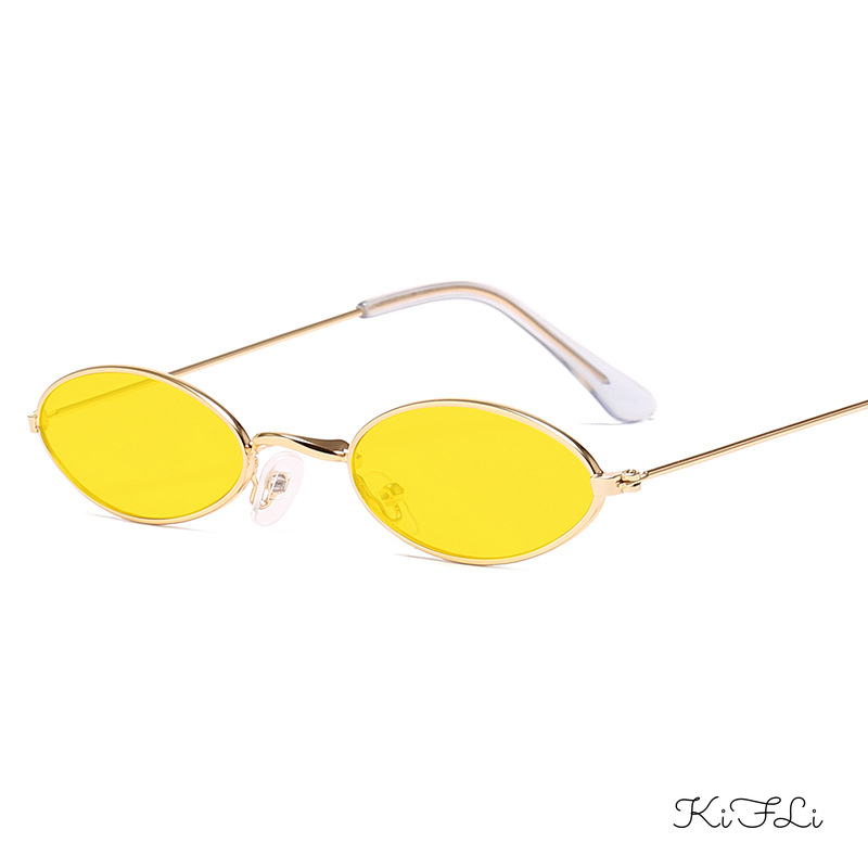 Kính râm hình bầu dục cỡ nhỏ thời trang vintage cho nam/nữ