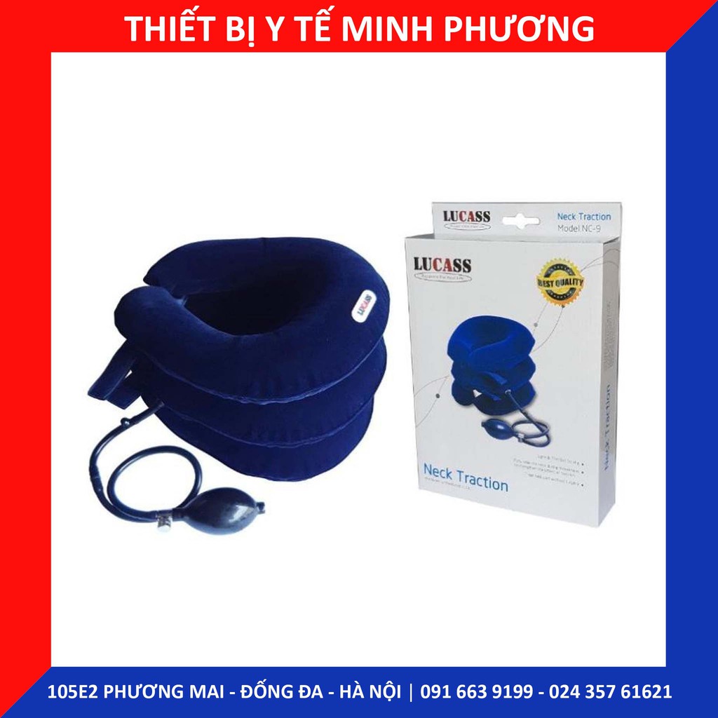 Đai cổ bơm hơi LUCASS hỗ trợ đốt sống cổ