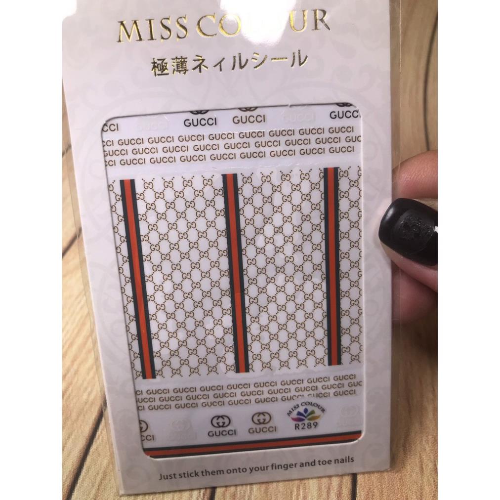 Hình dán móng tay Sọc GC R289 nâu