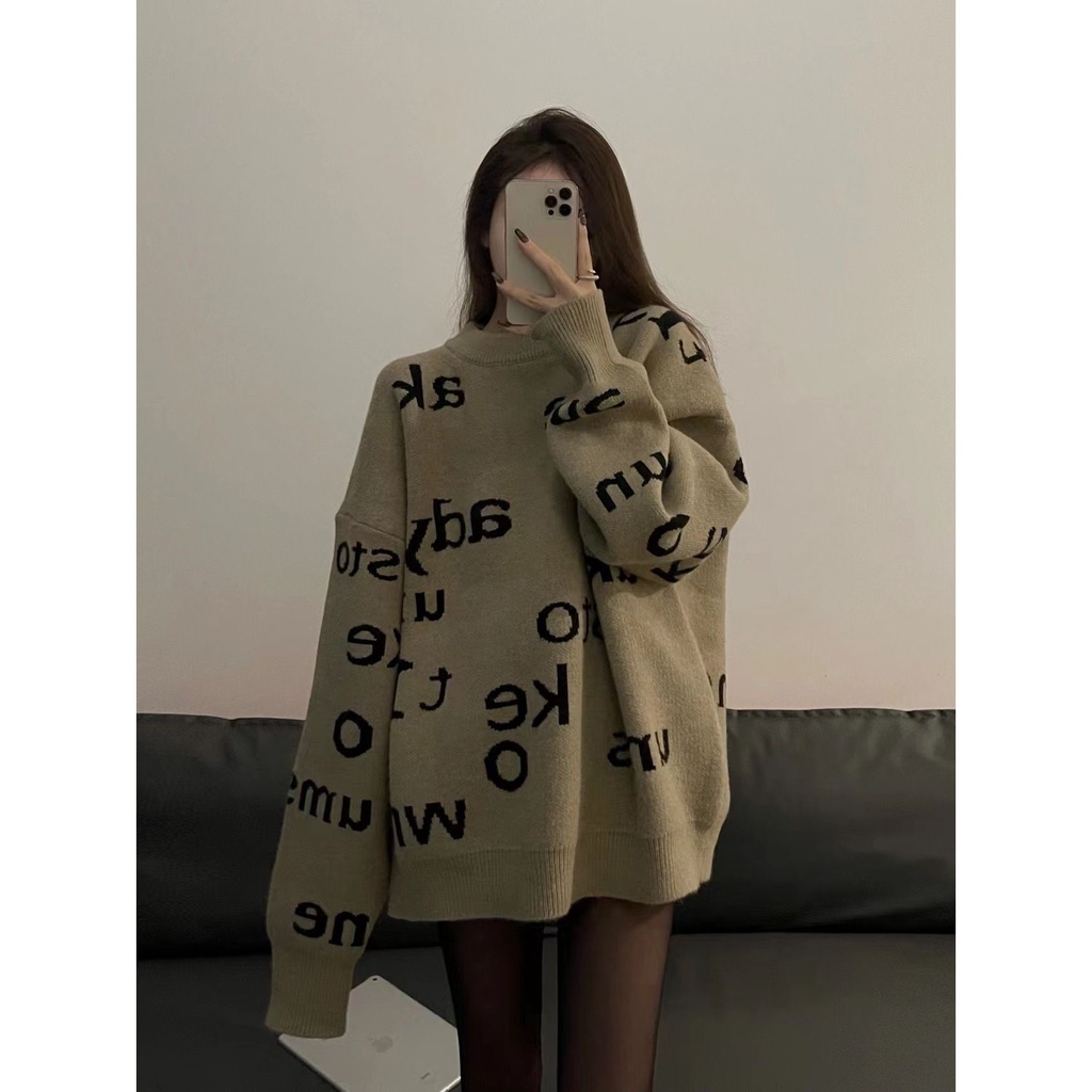 75 to 300jin sweater girls loose design sense A new autumn and winter sweater chic lazy top