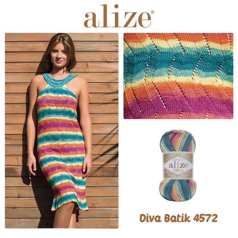 Sợi hè Alize Diva Batik (cuộn 100gr)