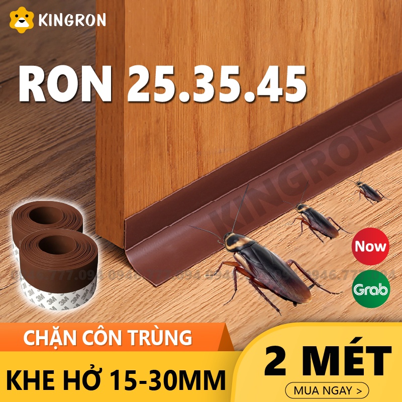 Nẹp chặn khe hở cửa size 25 35 45mm ⭐ Ron cao su chắn khe hở chống côn trùng giữ nhiệt máy lạnh KINGRON R234