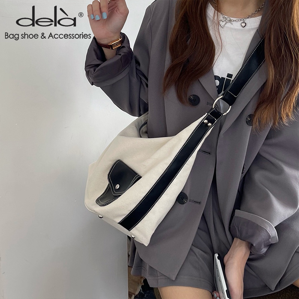 Dela Túi Đeo Chéo Cỡ Lớn Phong Cách Hàn Quốc Thời Trang Mùa Hè Cho Nữ