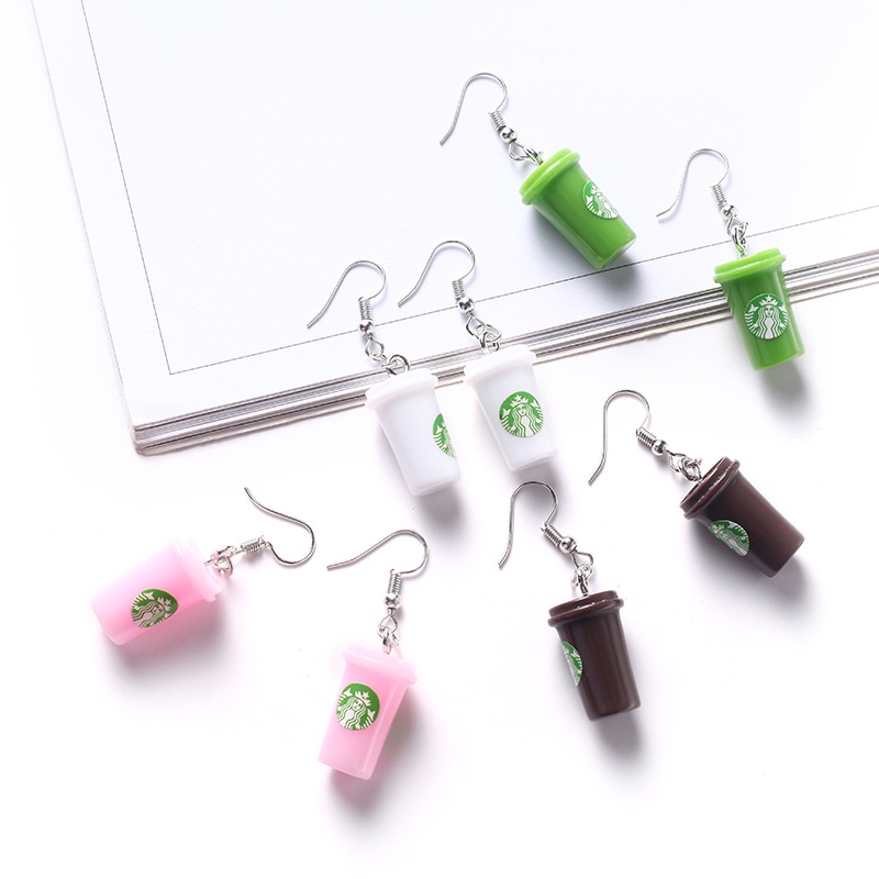 Phong cách tiệc tùng Hoa tai chai nước uống thời trang Hàn Quốc