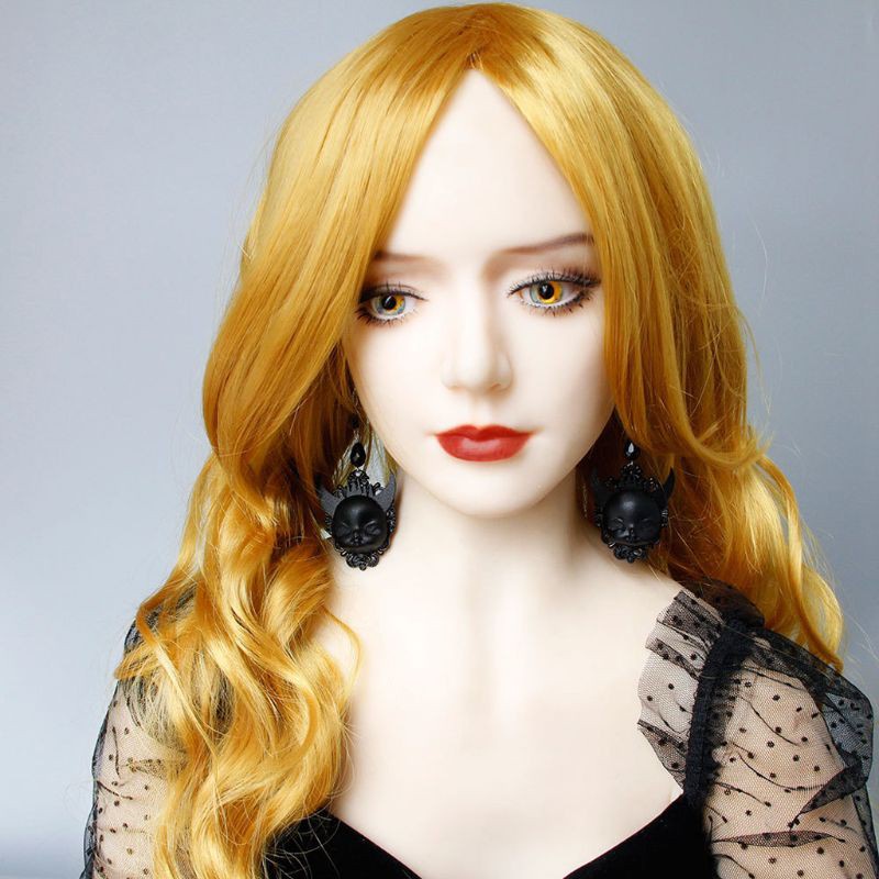 Khuyên Tai Dáng Dài Hình Ác Quỷ Màu Đen Phong Cách Lolita Gothic