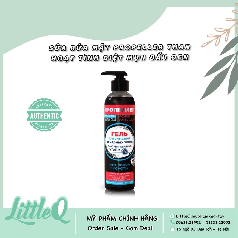 SỮA RỬA MẶT THAN HOẠT TÍNH DIỆT KHUẨN PROPELLER