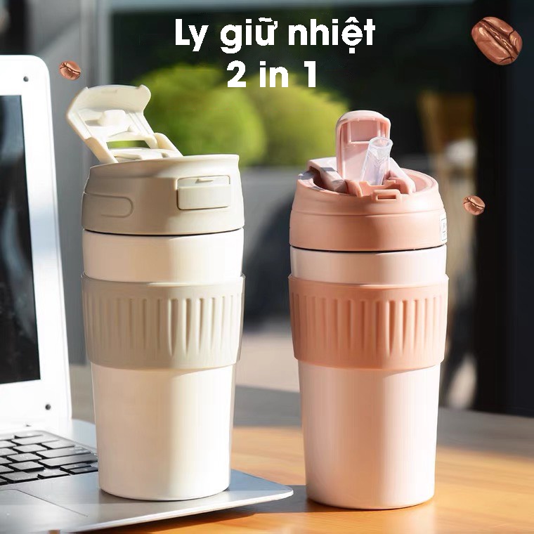 Ly giữ nhiệt FASHION thể tích 500ML,bình giữ nhiệt, giữ nóng/lạnh trên 8H,4 màu (BN37)