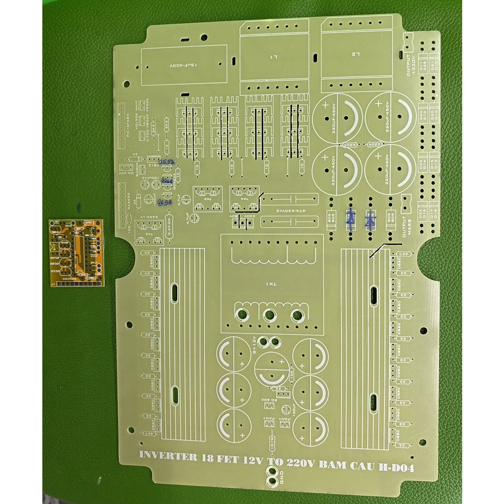 PCB bo mạch kích điện 18 fet đảo pha băm cầu H (sợi thủy tinh FR4)