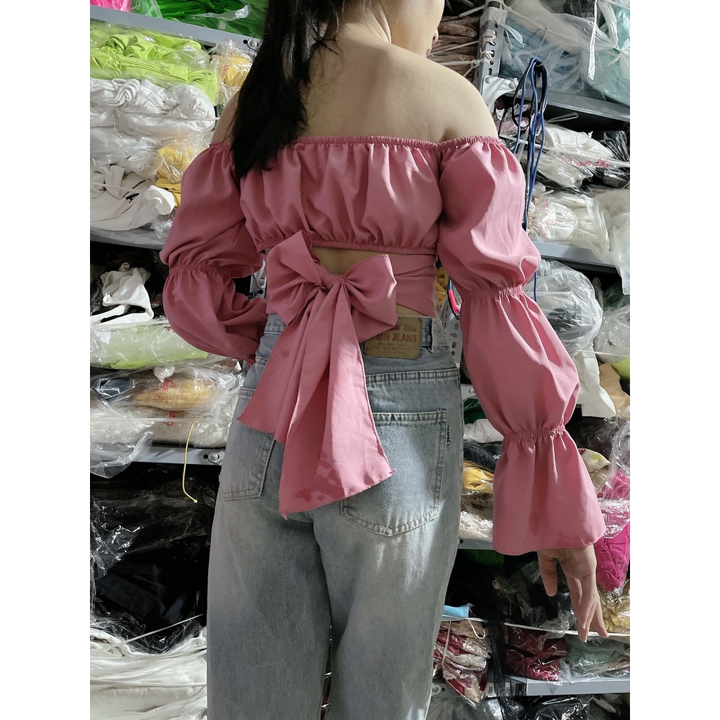 ÁO KIỂU TIỂU THƯ CỘT NƠ SAU KÈM VIDEO , chất vải kate thái mềm mại đẹp, phom từ 40-57 ký vừa đẹp và rẻ .. | BigBuy360 - bigbuy360.vn