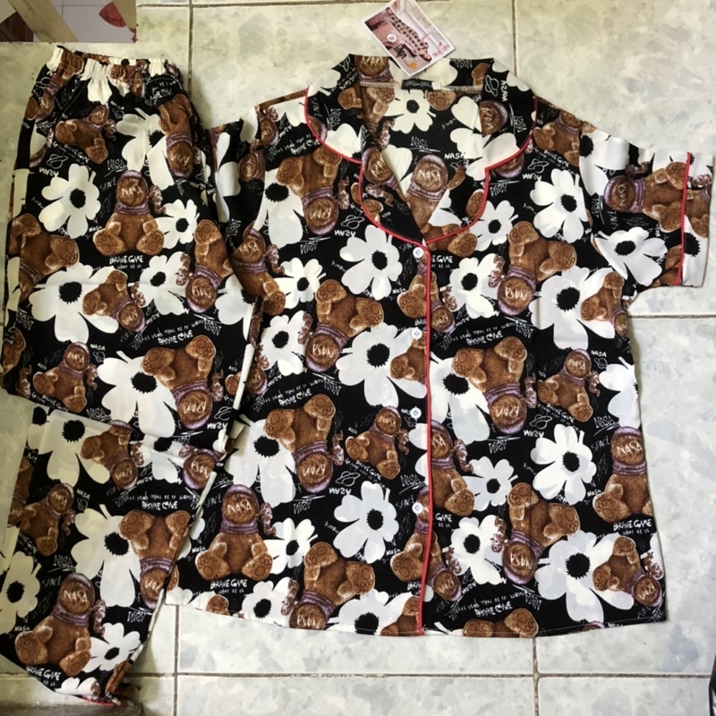 pizama quần dài tay ngắn mango siêu mềm mại mát mẻ (3size) 40-80ki