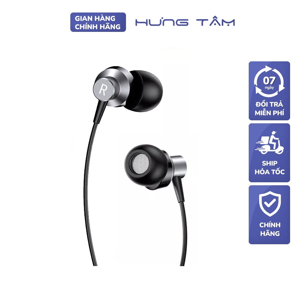 Tai nghe Nhét Tai Có Dây chất âm HD chính hãng ROBOT RE240,Cổng Kết Nối Jack AUX 3.5mm Âm Thanh Sắc Nét Trung Thực