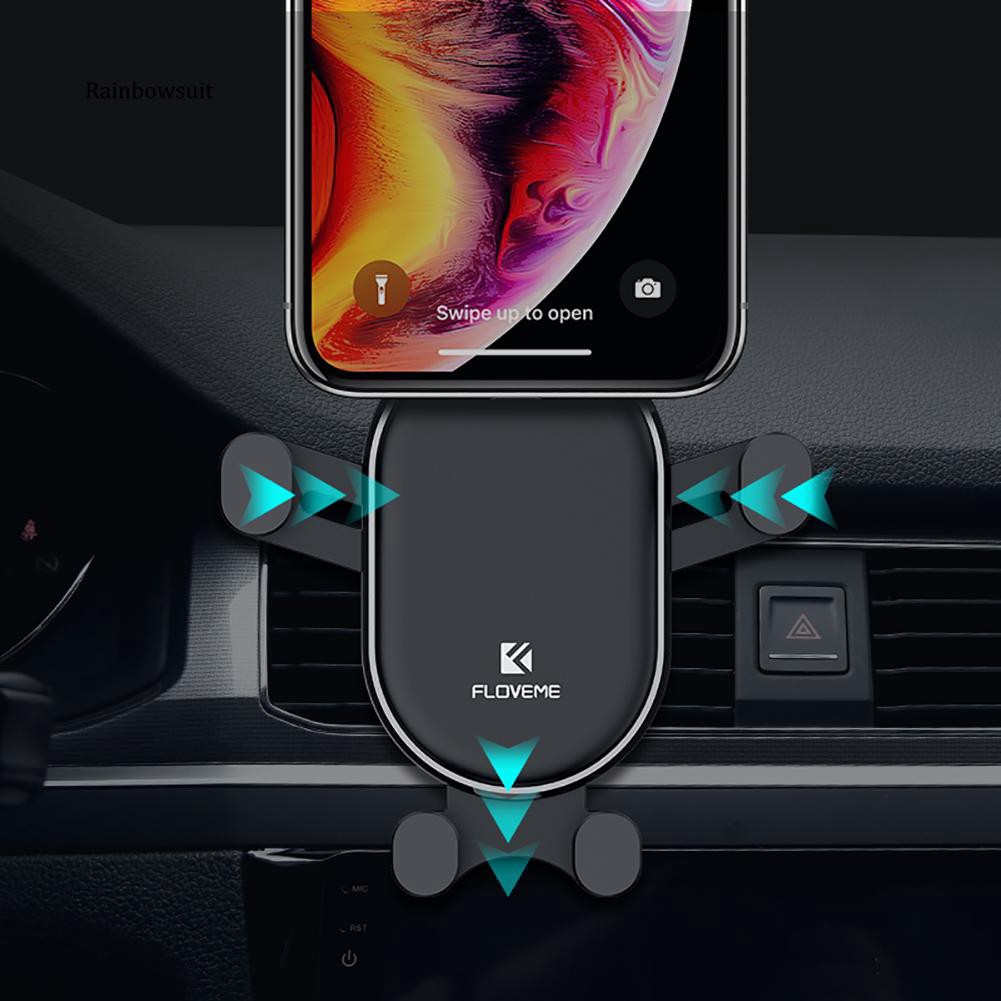 Đế đỡ điện thoại Floveme sử dụng trọng lực khóa tự động xoay 360 độ gắn lưới điều hòa xe hơi