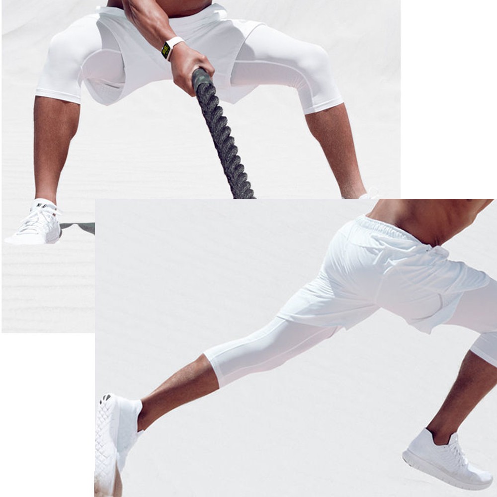 40-100KG Quần Legging Lửng 3 / 4 Phong Cách Thể Thao Năng Động Dành Cho Nam