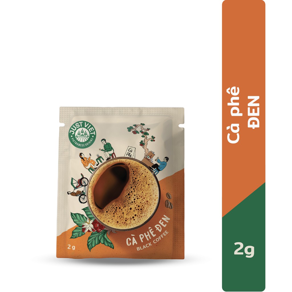Cà Phê Đen Just Viet - Đúng Điệu Gu Việt - Sánh Đậm Tự Nhiên - 2g | BigBuy360 - bigbuy360.vn