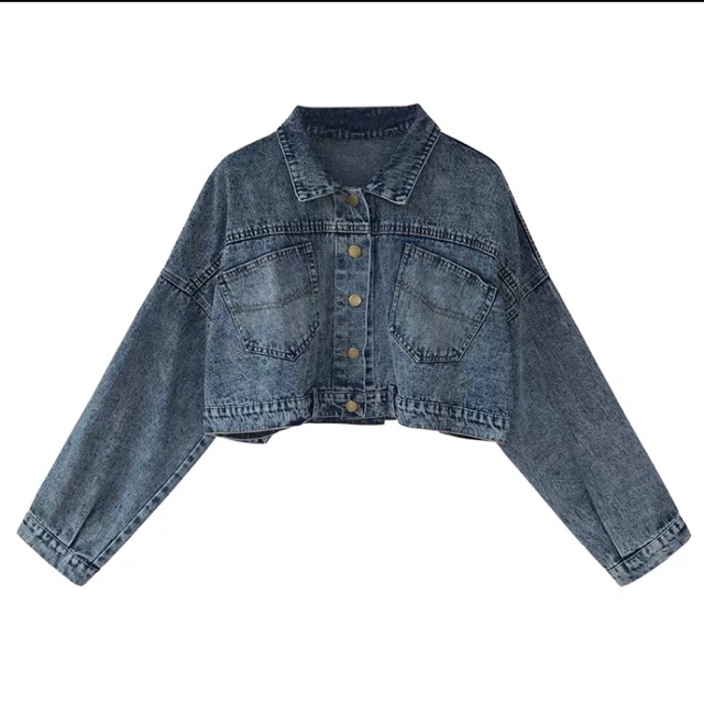 Em thanh lý áo khoác jean croptop ulzzang mới toanh