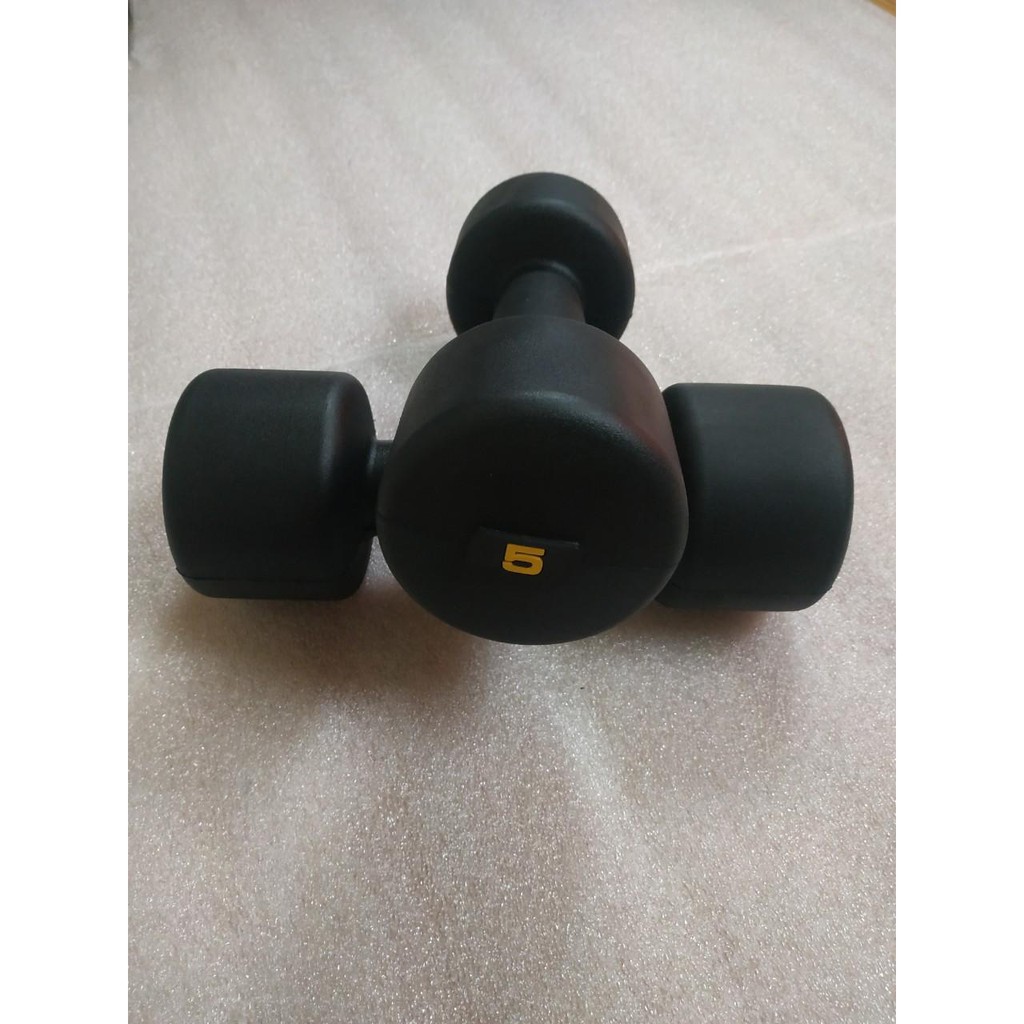 (Thanh lý) Tạ tay cao su đen 5kg - 1 đôi, tạ tập gym yoga cho nam nữ, tạ tập tại nhà, phòng tập